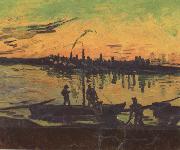 Vincent Van Gogh Coal Barges (nn04) Sweden oil painting artist
